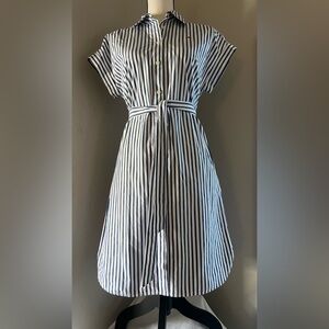 Tommy Hilfiger Blue and White Striped Dress